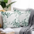 thumbnail image 2 of Waterproof Throw Pillow Covers Set of 2, 16x16 Inch Eucalyptus Leaves Decorative Pillowcases Outdoor Pillow Slip Cushion Covers Set for Couch Tent Country Botanical Plants Branches, 2 of 7