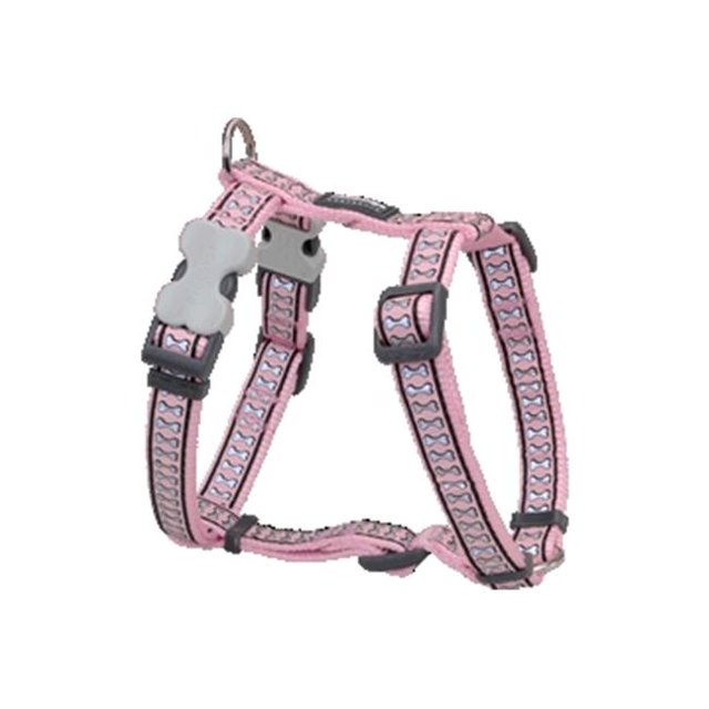 Red Dingo Dog Harness Reflective Pink, Medium