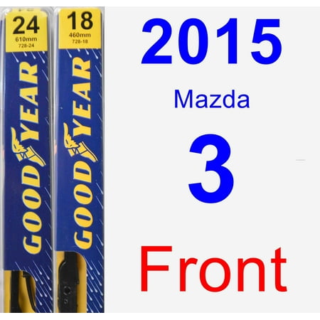 2015 Mazda 3 Wiper Blade Set/Kit (Front) (2 Blades) - (Best Wiper Blades For Mazda 3)