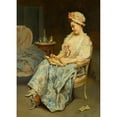 thumbnail image 2 of Raimundo de Madrazo y Garreta 18x24 Black Ornate Framed Double Matted Museum Art Print Titled: A Moment of Reflection, 2 of 5