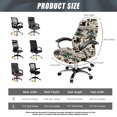 thumbnail image 6 of Xoenoiee Aztec Tribe Cow Spot Print Office Chair Covers, Stretch Computer Boss Chair Cover with Button High Back Chair Slipcover Anti-Dust Rotating Chair Cover for Home Office, Large, 6 of 6