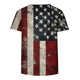 thumbnail image 5 of Fiudx Camisas de Mujer Top/Camisa de Cuello Redondo de Manga Corta con Cuello Redondo Estampado para Mujer, 5 of 5