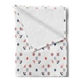 thumbnail image 2 of USA Soft Flannel Fleece Throw Blanket, Fourth of July Independence Day Traditional Abstract Square Forms Illustration, Cozy Plush for Indoor and Outdoor Use, 70" x 90", Indigo Red White, by Ambesonne, 2 of 5