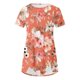 thumbnail image 4 of Blusas de Manga Corta para las Mujeres Botón Impreso Cuello Redondo Top Casual, Blusas para las Mujeres Casual, 4 of 5