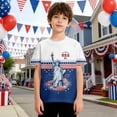 thumbnail image 5 of Graphic Tees for Boys Short Sleeve Crew Neck T-Shirts with Patriotic Printed Designs, 5 of 5