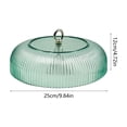 thumbnail image 3 of huayou Green Vertical Strip Bird Feeder Rain Cover, Wide Dome Wind Shield, Decoration, for Outdoor Hanging Bird Feeder, 9.84x4.72 inch, 3 of 6