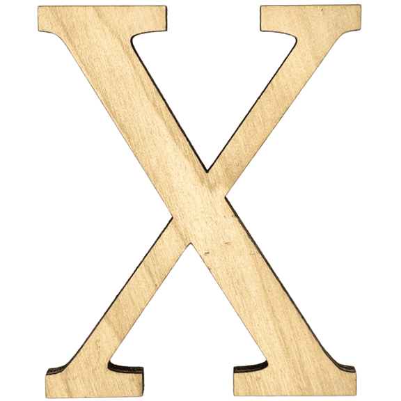 Krafty Supply 16" Tall Greek Wood Letter CHI | 1/4" Thick Birch Plywood | Greek Alphabet | Craft Alphabet Letters