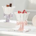thumbnail image 6 of Qonioi Footed Dessert Bowl, Cute Ice Cream Sundae Yogurt Bowls, Ceramic Serving Bowls with Bow for Fruit Snack Cocktail Salad Pudding, 6 of 6