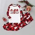 thumbnail image 2 of Odeerbi Christmas Pajamas for Family Holiday Long Sleeve Family Christmas Pajamas Matching Sets Toddler Casual Printed Top with Bottom Outfits Home Wear Sleepwear Family Matching PJs Set Red, 2 of 9