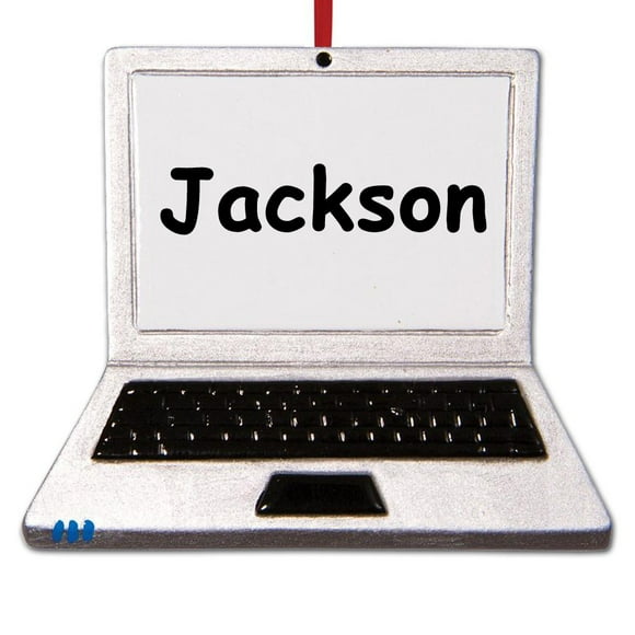 Ornement de Noël Personnalisé pour Ordinateur Portable pour Amateur d'Internet Gamer Vidéo Geek Nerd Gamertag - Nom Personnalisé