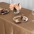 thumbnail image 6 of BalsaCircle 60" x 126" Satin Rectangular Tablecloth Taupe, 6 of 8