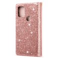 thumbnail image 7 of Dteck Folio Wallet Case For Samsung Galaxy A21s SM-A217 (not fit A21), Luxury Bling Glitter PU Leather Case with Stand / Zipper Purse / 9 Card Slots / Magnetic Closure Cover with Hand Strap, Rosegold, 7 of 7