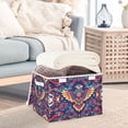 thumbnail image 3 of Yayeee Collapsible Cube Storage Bin with Lid Fabric Closet Decorative Basket with Handles, Geometric Eagle, 3 of 7