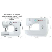 SINGER M1000 Sewing Machine + Accessories | 32 Stitch Applications | Compact, Lightweight & Portable - White
