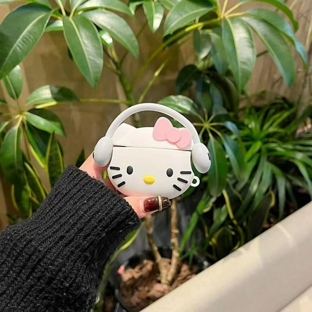 Hello Kitty Bluetooth Earphone Protective Case Sanrio Cartoon Cute Creative Wearing Headphones Airpods Pro Case Anime Peripheral