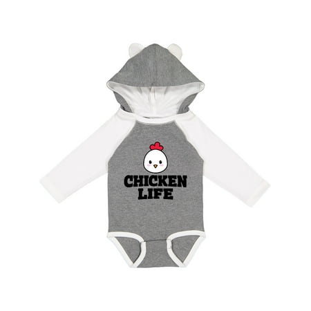 

Inktastic Chicken Life Gift Baby Boy or Baby Girl Long Sleeve Bodysuit