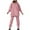 Pink, variant on Lindreshi 2 Piece Sweat Suits for Women Women's and Winter Casual Plush Fashion Hooded Long Sleeve Leaky Finger Trousers Fleece Sweater Two-Piece Set