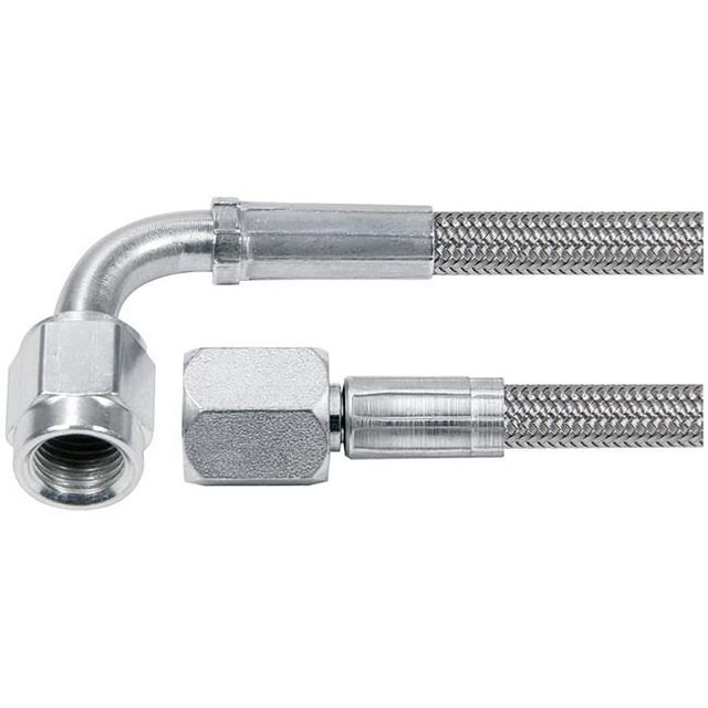 Allstar Performance ALL46404-28 28 in. No.4 Line 4 AN Straight - 90 deg 4 AN Tube Style