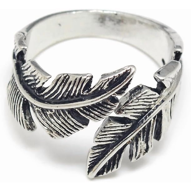 1 pieza de anillos de hoja ajustables de aleación para dedos, anillos para nudillos para mujeres, joyería delicada y moderna, tamaño 10, plata, 20 mm