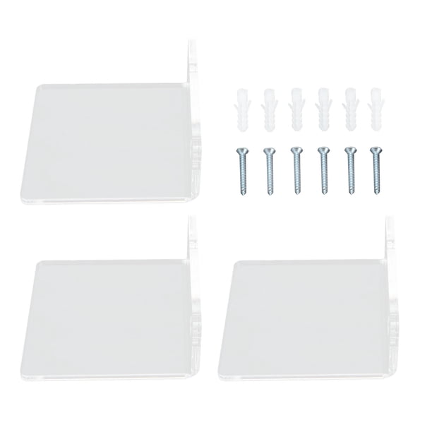 Estante flotante Jadeshay 3 piezas acrílico transparente estante de exhibición para pared