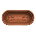thumbnail image 4 of Bloem Lucca 18" Terra Cotta Self-Watering Oval Window Box Garden Planter Pot for Indoor and Outdoor Gardening, 4 of 6