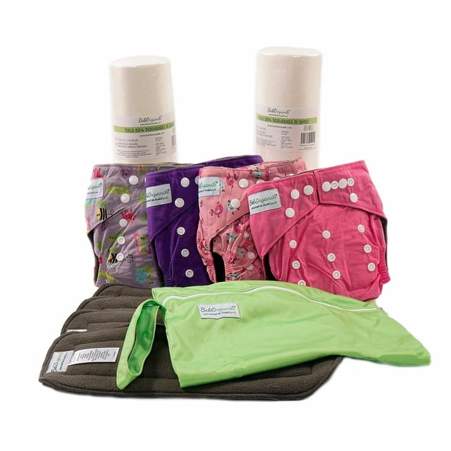 Paquete de Pañales de Tela BambúOrganik Básico para Niña