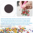 thumbnail image 5 of 6pcs Diamond Painting Kit Fridge Magnets Vibrant Floral DIY Glitter Magnetic Stickers Creative Handmade Fridge Decor Perfect for Kitchen Accents and Holiday Gifts, 5 of 7