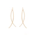thumbnail image 1 of Modernos Aretes De Oro Laminado 14K Largos Colgantes Dama dorado Unitalla, 1 of 6