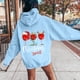 thumbnail image 5 of WILLBEST Sudadera de Mujer con Estampado de Letras, Sudadera con Capucha de Manga Larga y Bolsillos, Talla 65 Grande, 5 of 7