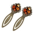 thumbnail image 2 of Maple leaf Vintage Copper-Colored Lace Bookmarks: Stainless Steel Reading Accessories, for Book Lovers and Gifts; Set of 2 Bookmarks, 2 of 5