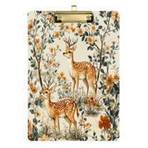 FORMRS Acrylic Clipboard with Low Profile Clip Standard A4 Letter Size, 12.5" x 9", Deer Pattern