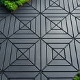 thumbnail image 4 of Miniyam 44 Pcs Interlocking Deck Tiles, 12" x 12", Polypropylene, for Outdoor Balcony Garden Gray, 4 of 8