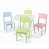 KidKraft Nantucket Children's Wooden Table & 4 Chair Set, Pastel Colors