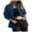 Dark Blue, variant on YDFCWXW Women's Jean Jacket Distressed Denim Jacket Long Sleeve Button Down Jean Jacket For Women Dark Blue, XXL