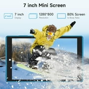 Tablet 7 inch Android 14.0 Tablet, 4GB RAM 32GB ROM (512GB Expand), Quad-Core, WiFi, GMS, Dual Camera, Educational, Games