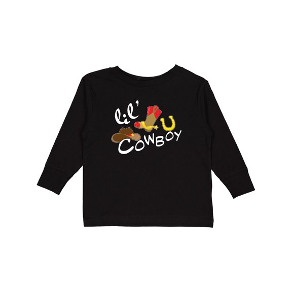 Inktastic Lil' Cowboy Boys Long Sleeve Toddler T-Shirt