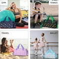 thumbnail image 6 of Mygreen Gym Duffle Bag for womens, Gymnastics Sports Bag for womens Women Large Overnight Weekender Carry On Travel Bag with Shoe Bag and Wet Pocket Tie Dye Pink Truck-Large, 6 of 6