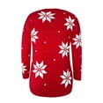 thumbnail image 5 of Hvot&aat Women's Soft Comfy Christmas Sweater Snowflake Reindeer Knitwear Long Sleeve Knit Pullover Crew Neck Tunic Tops, 5 of 5