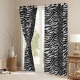 thumbnail image 3 of Homewish Teens Animal Zebra Print Curtains Pack of 2 (42x84 Each),Abstract Gradient Curtains Blackout,Vintage Geometric Stripes Bedroom Curtains,Super Cozy Room Decor, 3 of 6