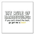 thumbnail image 1 of DistinctInk Custom Bumper Sticker - 10" x 10" Decorative Decal - White Background - 1st Rule of Barbecuing - Get Me a Beer, 1 of 2