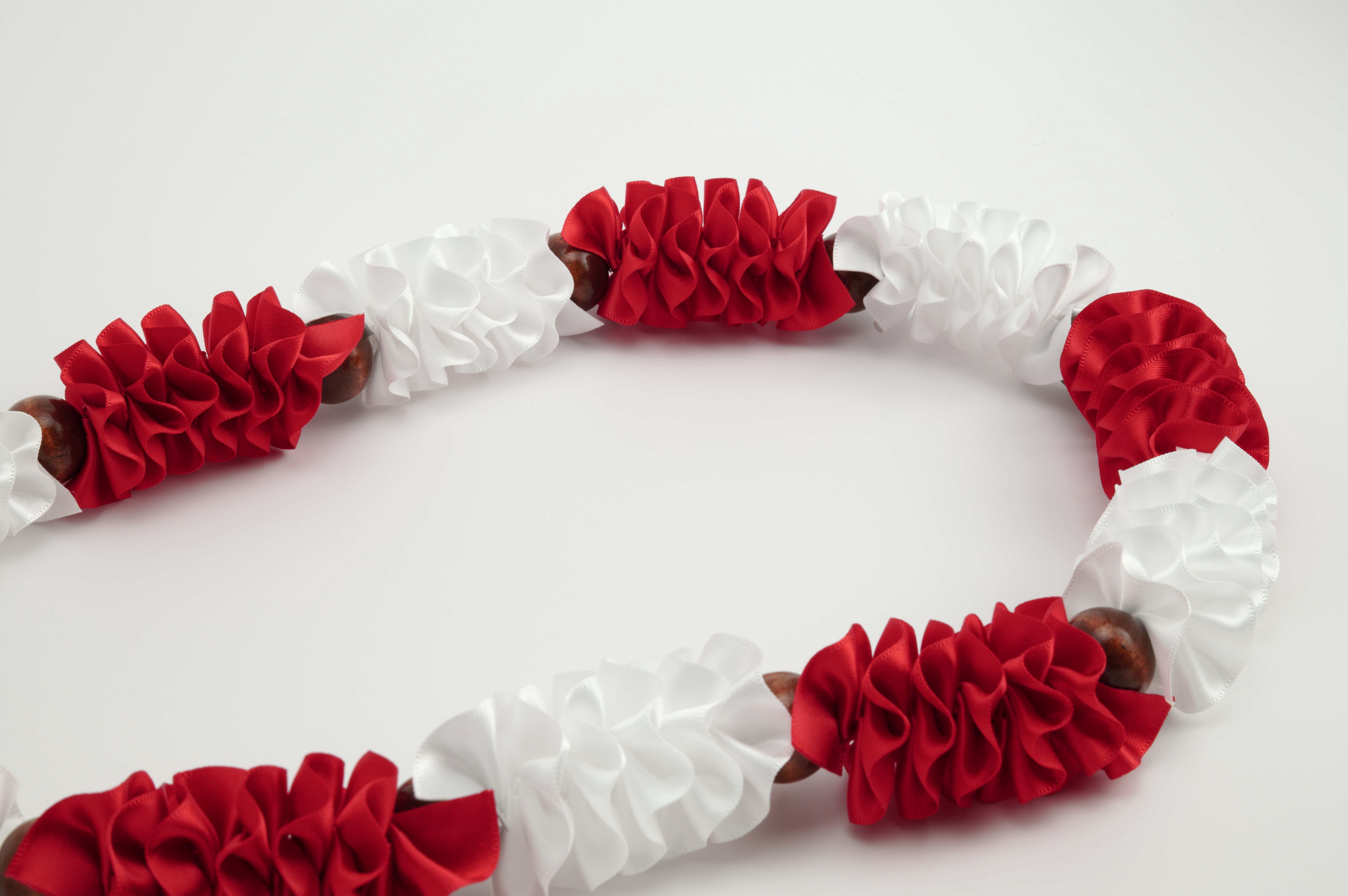 Maxport Corporation Ribbon Lei Red/white