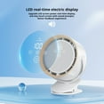thumbnail image 5 of Portable Fans Under $50, Hwkond Tabletop Leafless Circulating Fan Mute Kitchen Dormitory Wall Hanging Fan USB Digital Display Fan, 5 of 9
