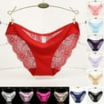 thumbnail image 5 of Women's Sexy Lace Panties Bikini Panty Seamless Cotton Breathable Panty Hollow Briefs Half Back Coverage Panties Girls Underwear, 5 of 6