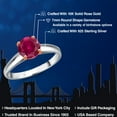 Gem Stone King 925 Silver and 10K Rose Gold Red