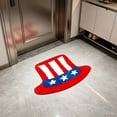 thumbnail image 4 of American Flag Stars Bathroom Rugs, 16" x 24" Soft and Absorbent Tufted 4th of July Rug Non Slip Washable, Patriotic Bathroom Decor Bath Mat Holiday Decorations,C, 4 of 7
