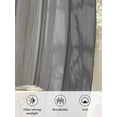 thumbnail image 3 of Sheer Curtains 2 Panels Set, Retro Farmhouse Blue and Gray Ombre Wood Grain Window Sheer Curtains for Living Room/Bedroom, Light Filtering Rod Pocket Voile Drapes, 52" W x 54" L, 3 of 7