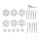 thumbnail image 4 of Ounissouiy 24 Pieces Christmas Snowflake Pendant Hanging Decorating Hole Icicles Gift Acrylic Small Supplies Ornament DIY Artesanía, 4 of 6