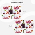 thumbnail image 3 of Placemats Set Of 4 / 6, Wine Print No.J91 Placemats For Dining Table Indoor/Outdoors Heat Resistant Washable Placemats 18" X 12", 3 of 8