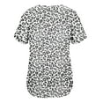 thumbnail image 6 of QENGING Women's Short Sleeve Crew-Neck Plus Size Floral Print Juniors Tops Hide Belly Tunic Shirts Dressy Casual Flowy Blouse, 6 of 6