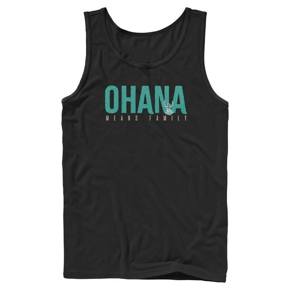 Mens Lilo & Stitch Bold Ohana means Family Tank Top